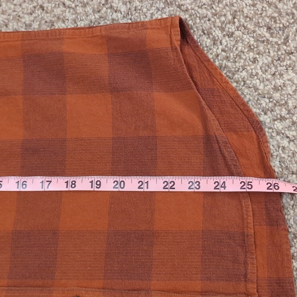 Orange Plaid Button-Up Shirt - Picture 4 of 8